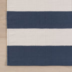 Banks Stripe Handwoven Indoor/Outdoor Rug | Navy