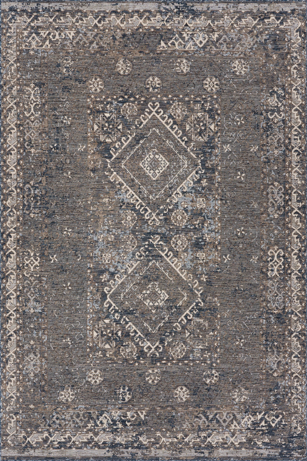 Solia Traditional Medallion Indoor/Outdoor Rug | Navy
