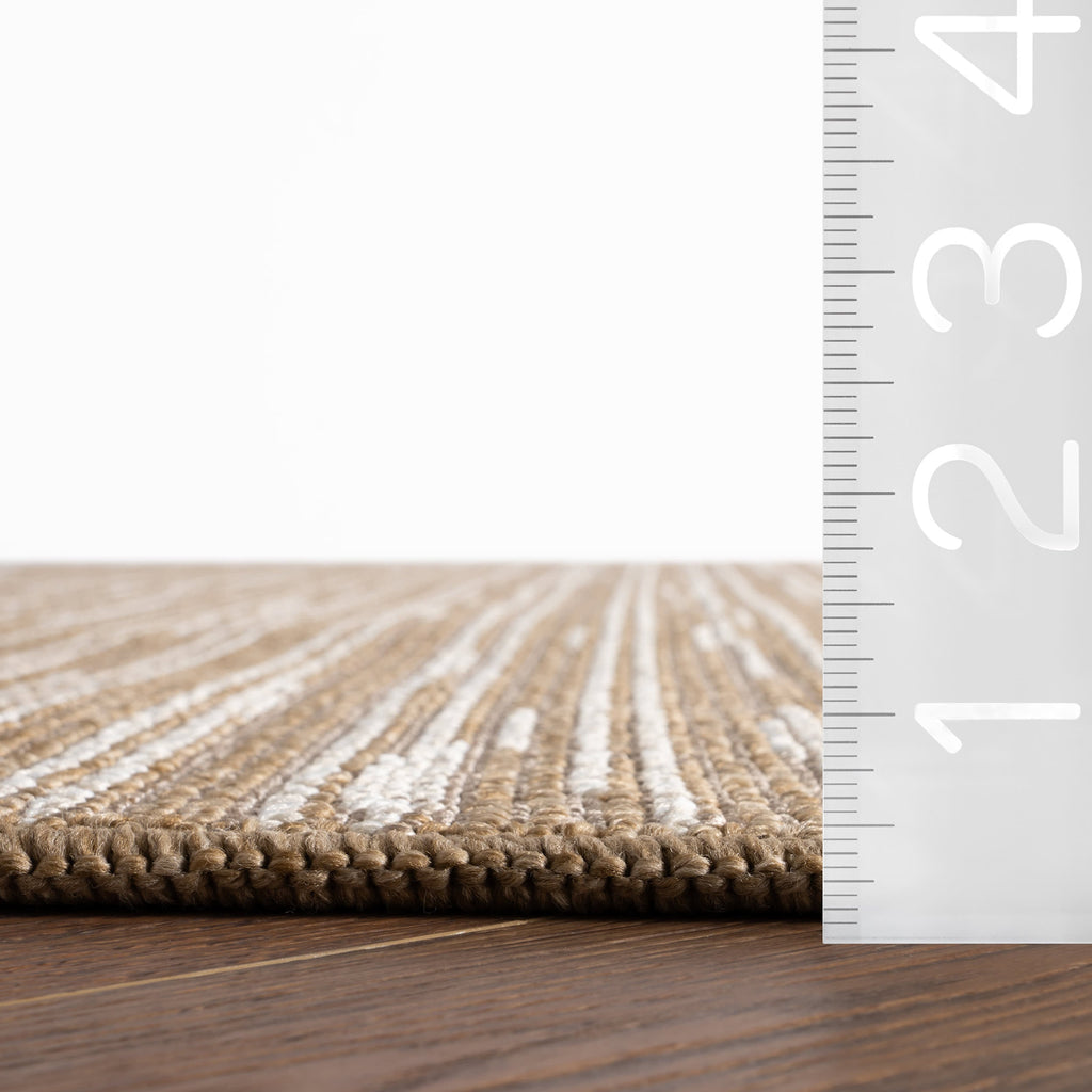 Dilara Transitional Abstract Indoor/Outdoor Rug | Natural Ivory