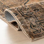 Marth Medallion Washable Rug | Brown