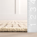 Chessie Checked Wool Rug | Ivory