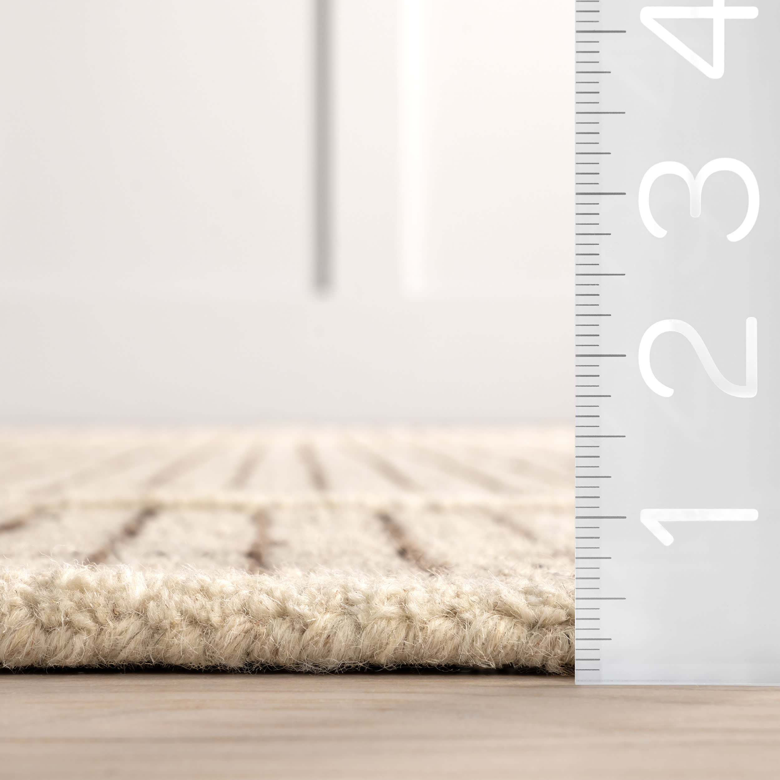 Chessie Checked Wool Rug | Ivory