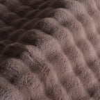 Ivana Checkered Plush Cloud Washable Rug | Dark Brown