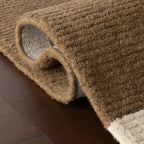 Caligo Mid Century Modern Bordered Rug | Brown