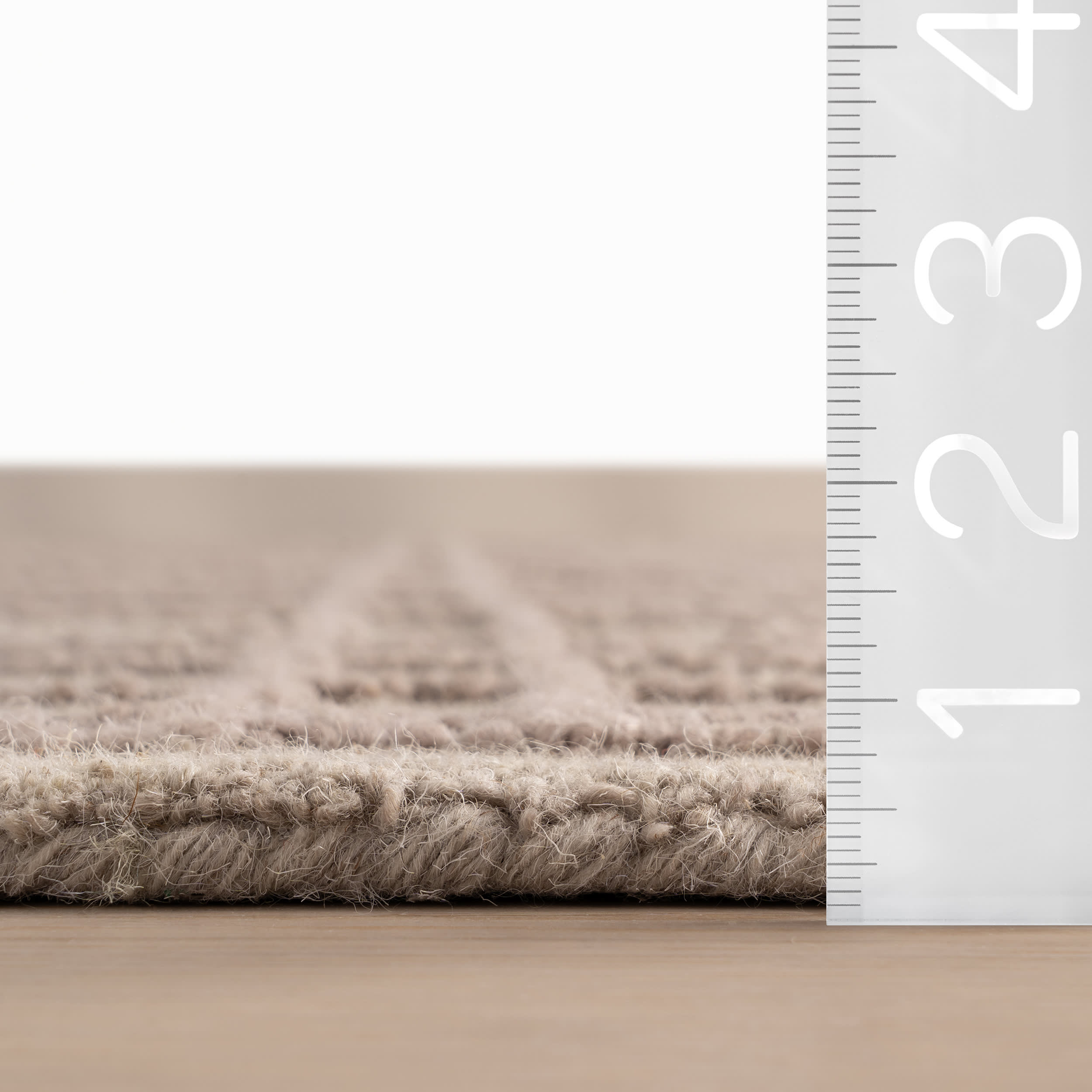 Maivy Bohemian Striped Wool Rug | Grey