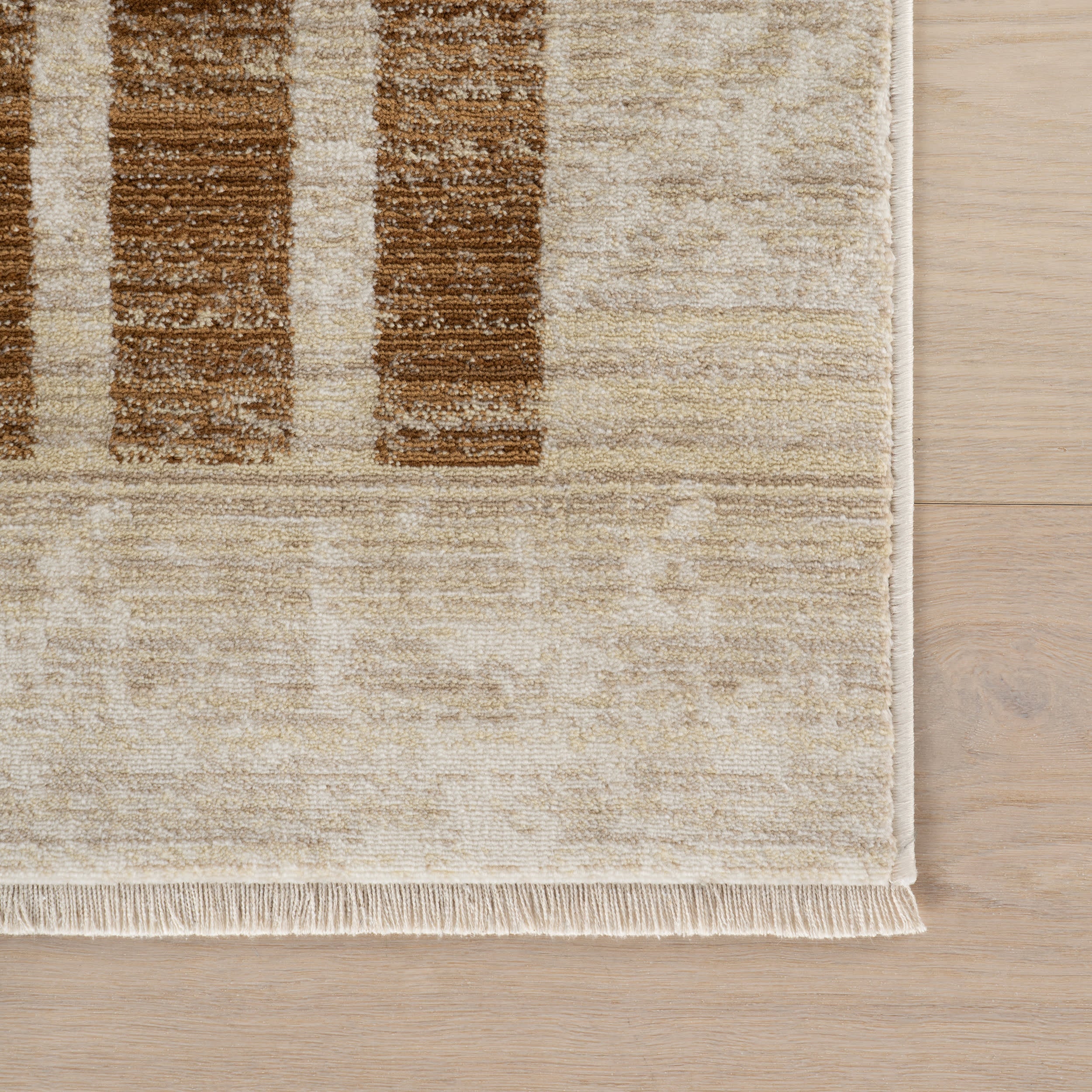 Anette Block Striped Rug | Green