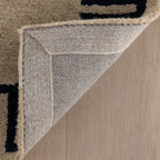 Taya Modern Bordered Rug | Beige