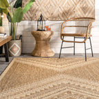 Aztec Prism Indoor/Outdoor Rug | Brown
