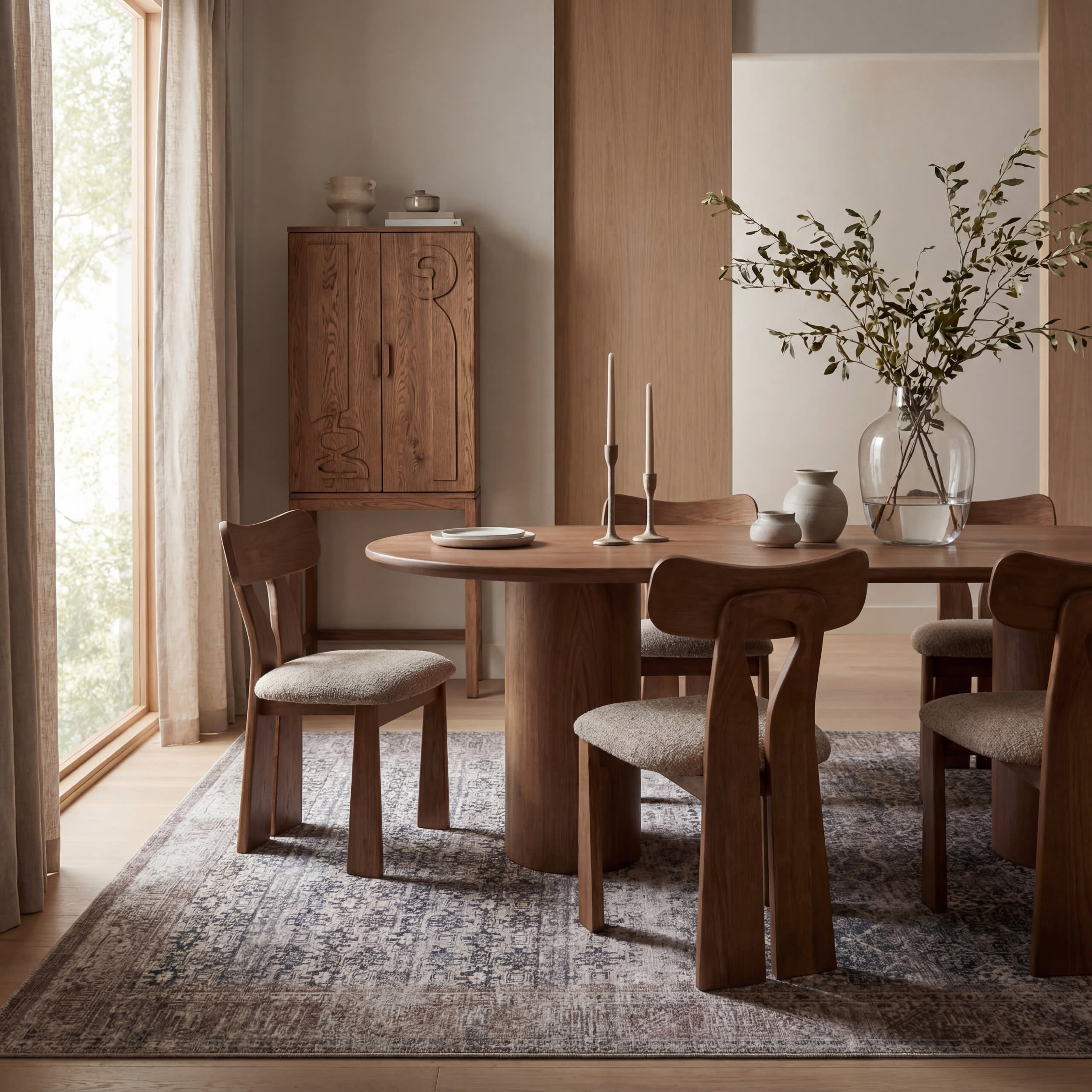 Delph Vintage & Distressed Washable Rug | Brown Image principale du produit
