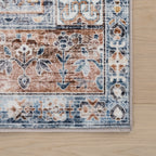 Clarese Oriental and Persian Washable Rug | Blue