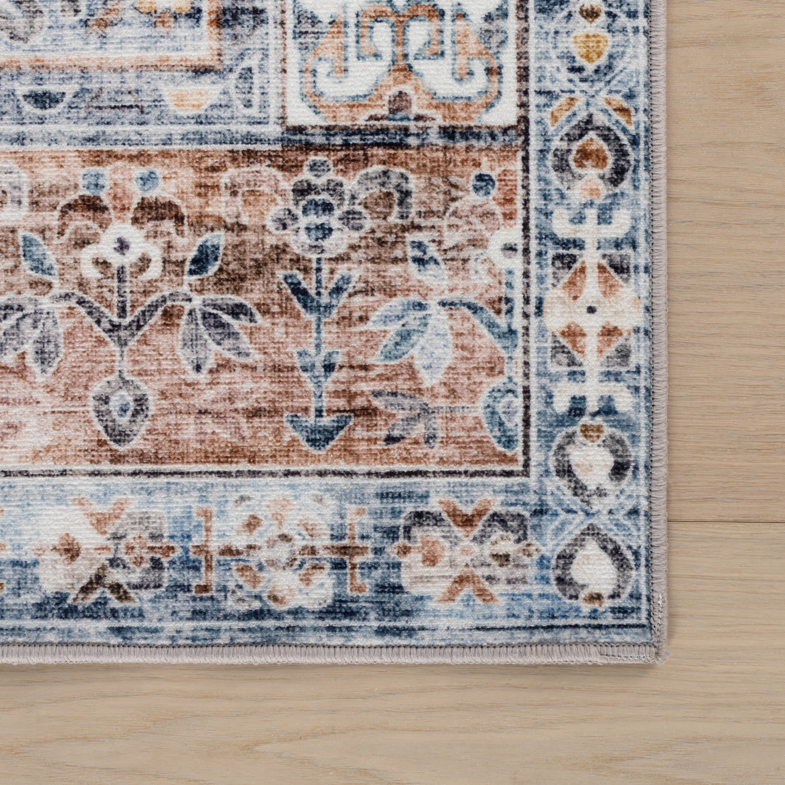 Clarese Oriental and Persian Washable Rug | Blue