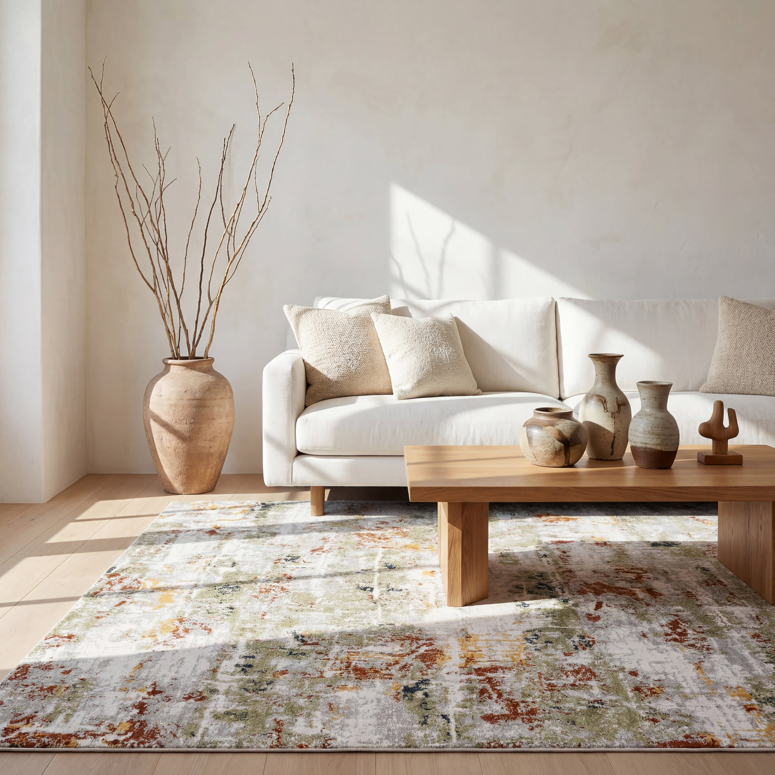 Patty Washable Rainy Days Rug | Green