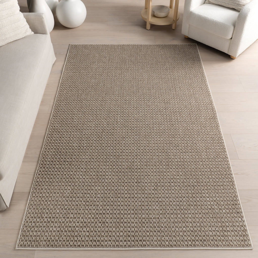 Alora Textured Geometric Indoor/Outdoor Rug | Neutral