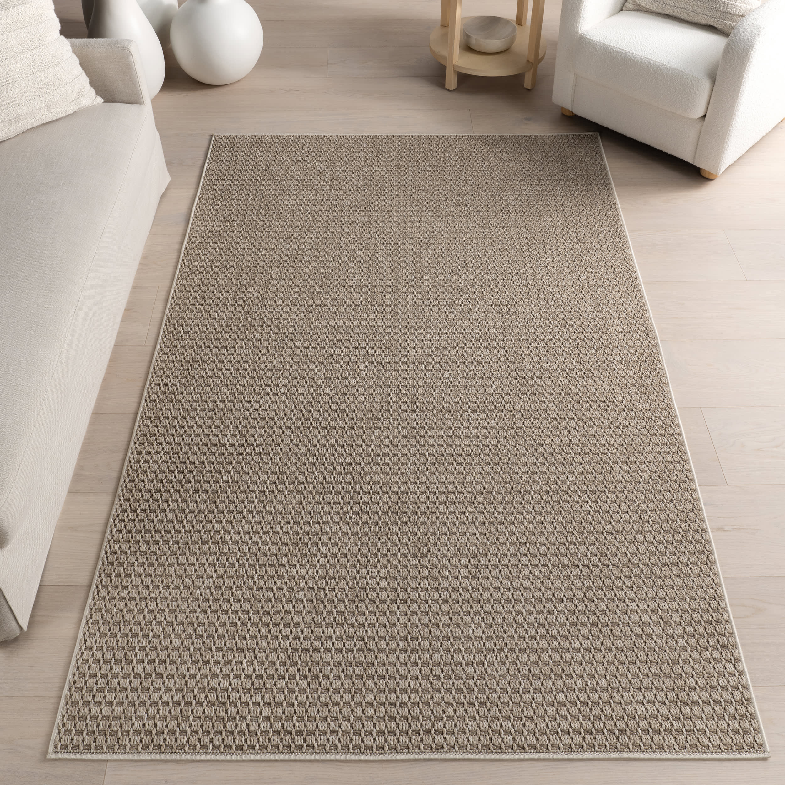 Alora Textured Geometric Indoor/Outdoor Rug | Neutral