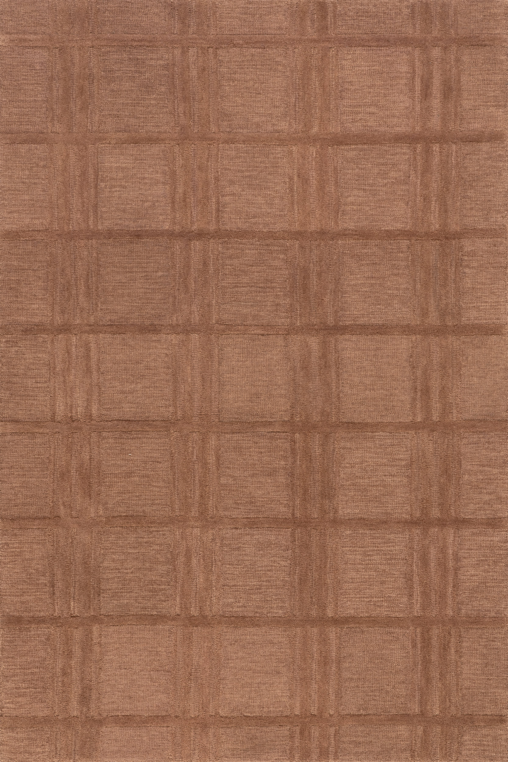 Mallory Checked Wool Rug | Rust Main image