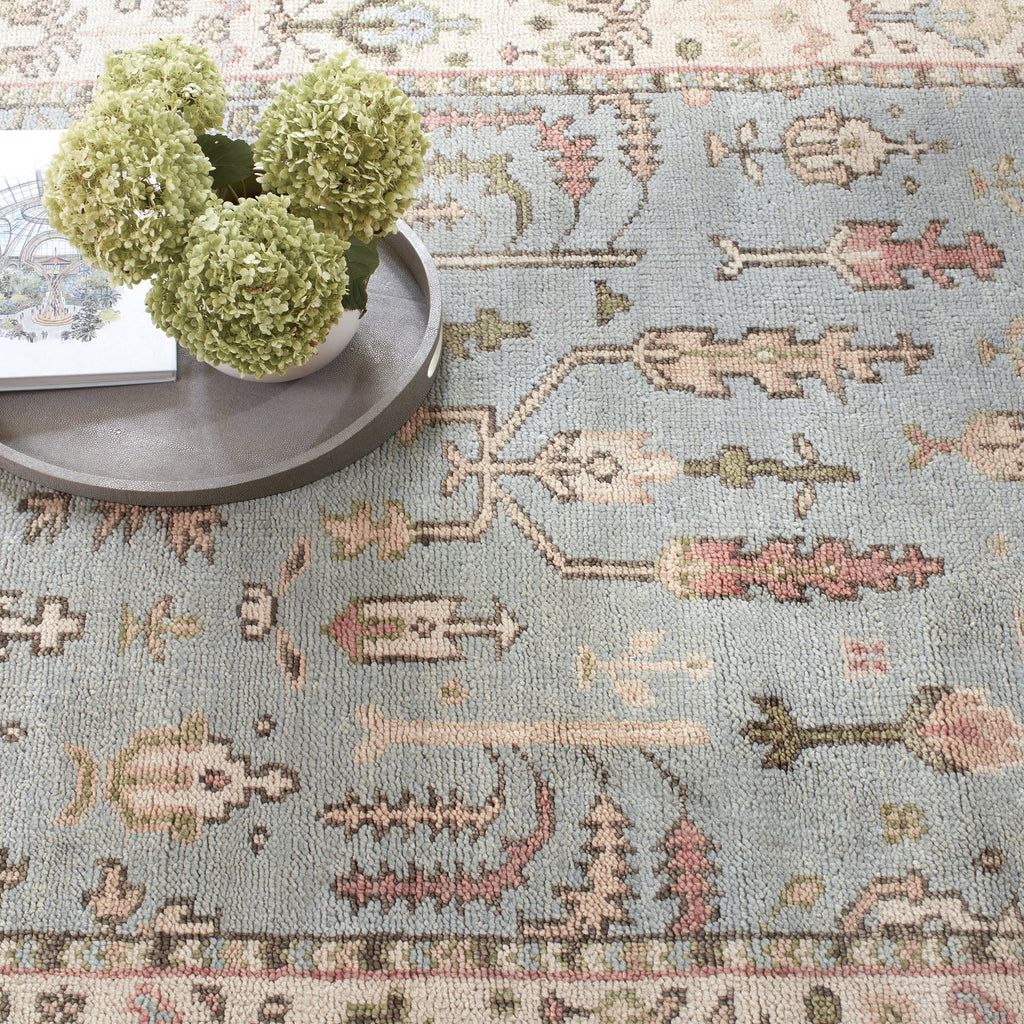 Athens Hand Knotted Wool Rug | Sky