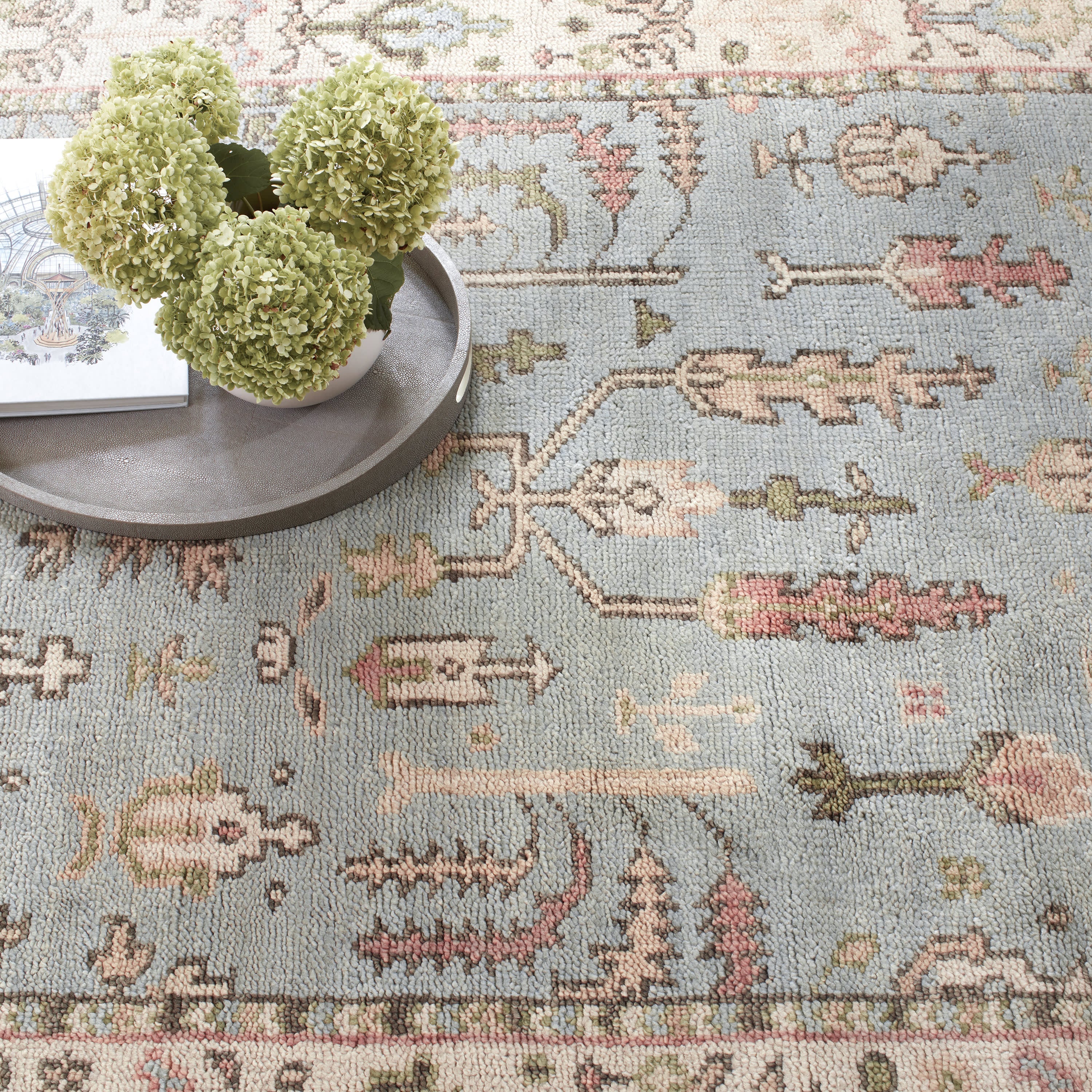Athens Hand Knotted Wool Rug | Sky