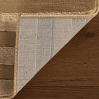 Syra Modern Striped Washable Rug | Tan