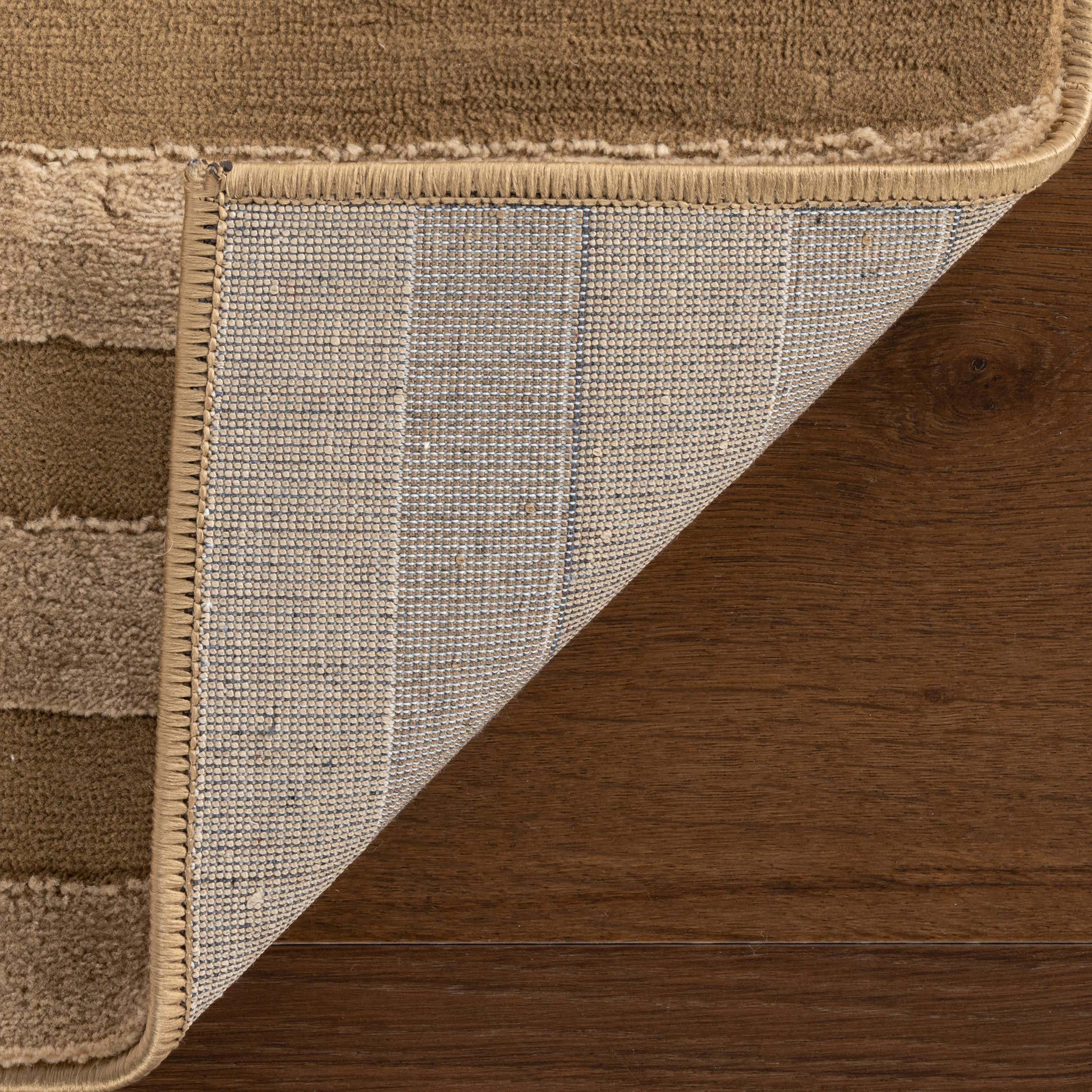 Syra Modern Striped Washable Rug | Tan