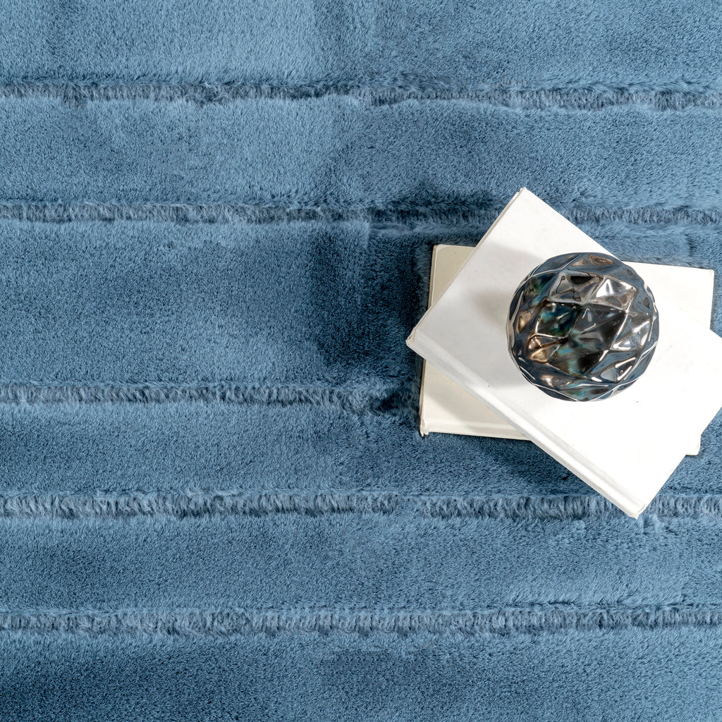 Tracie Arc Plush Cloud Washable Rug | Blue