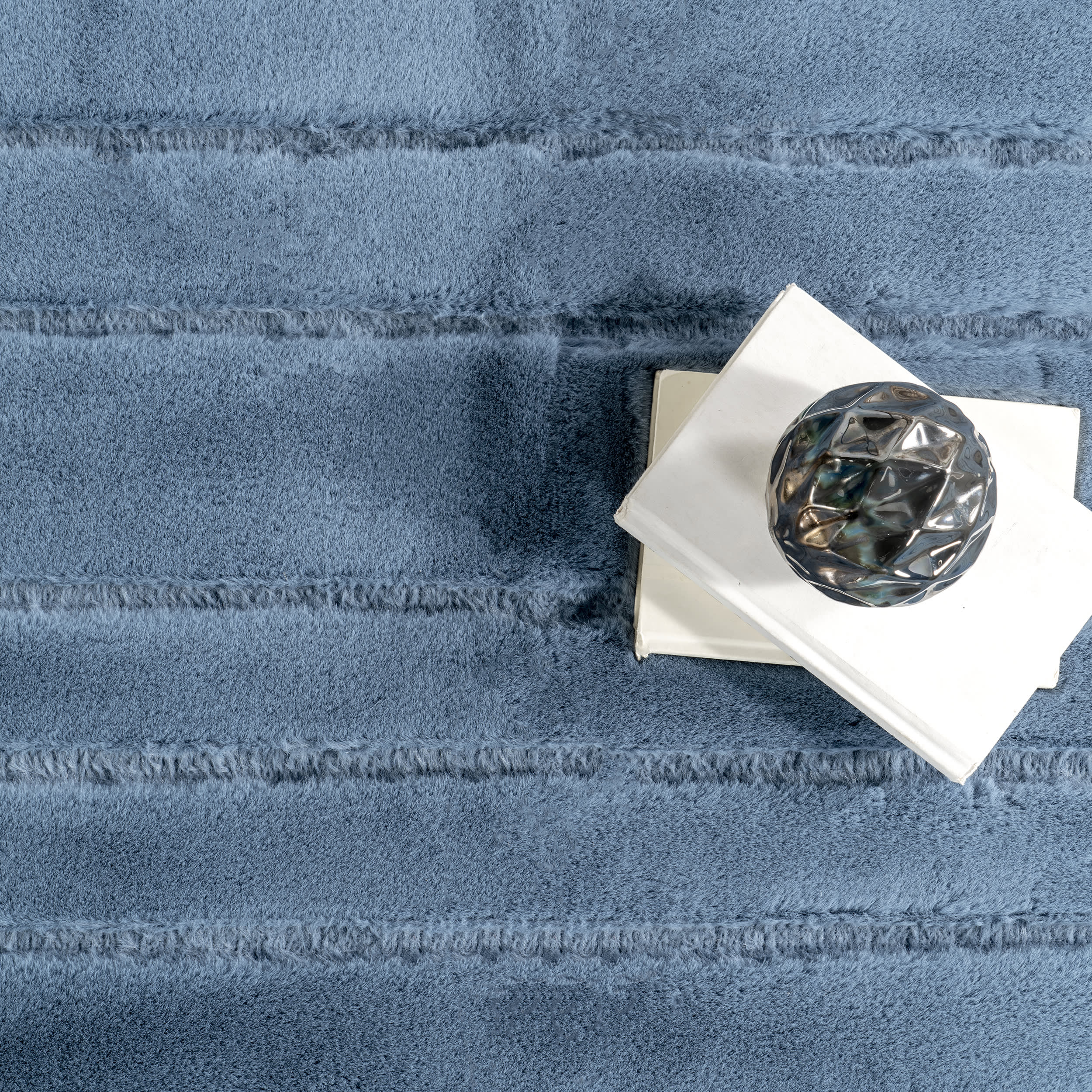 Tracie Arc Plush Cloud Washable Rug | Blue