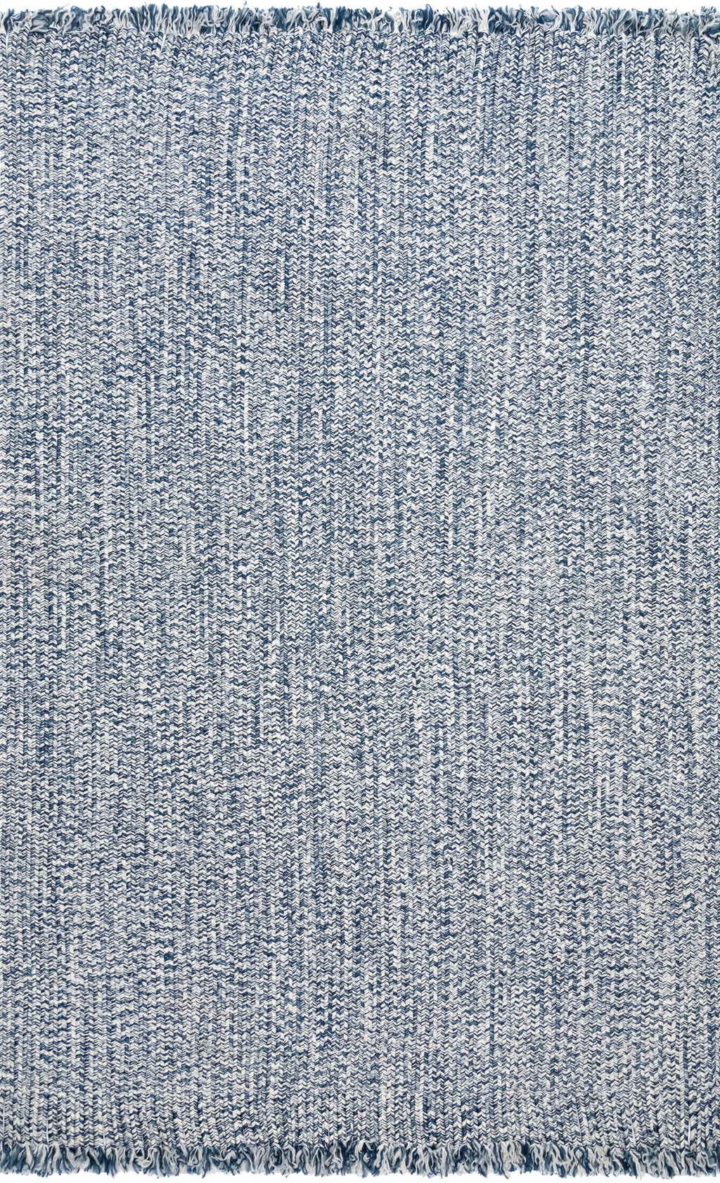 Ashen Braided Tassel Indoor/Outdoor Rug | Blue