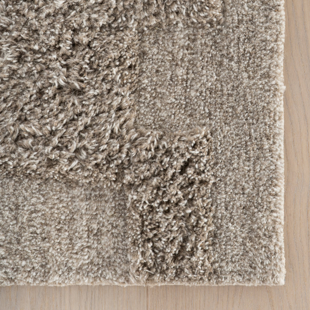 Sorvelle Modern Solid Wool Rug | Grey