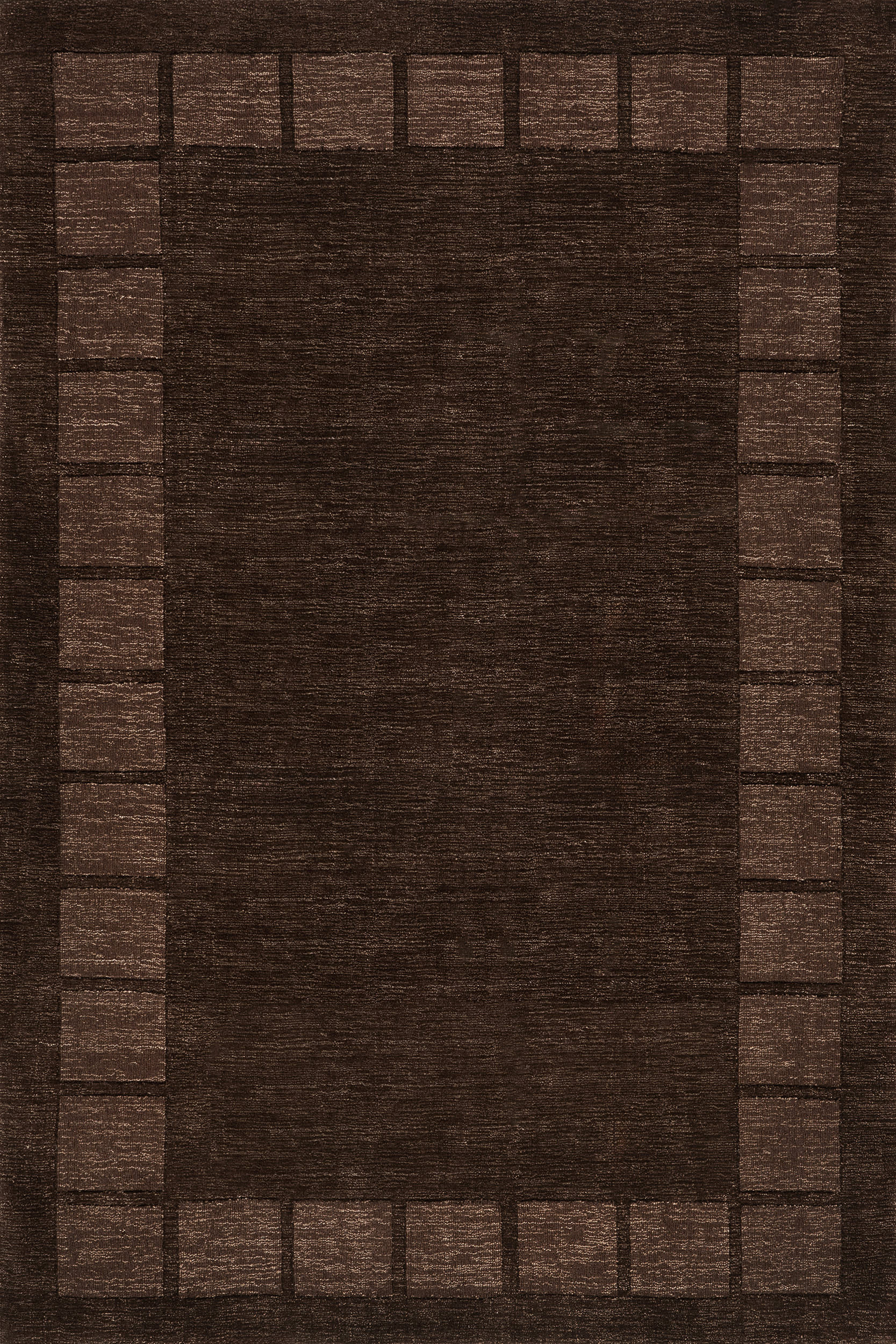 Petra High-Low Wool-Blend Rug | Truffle Brown Main image