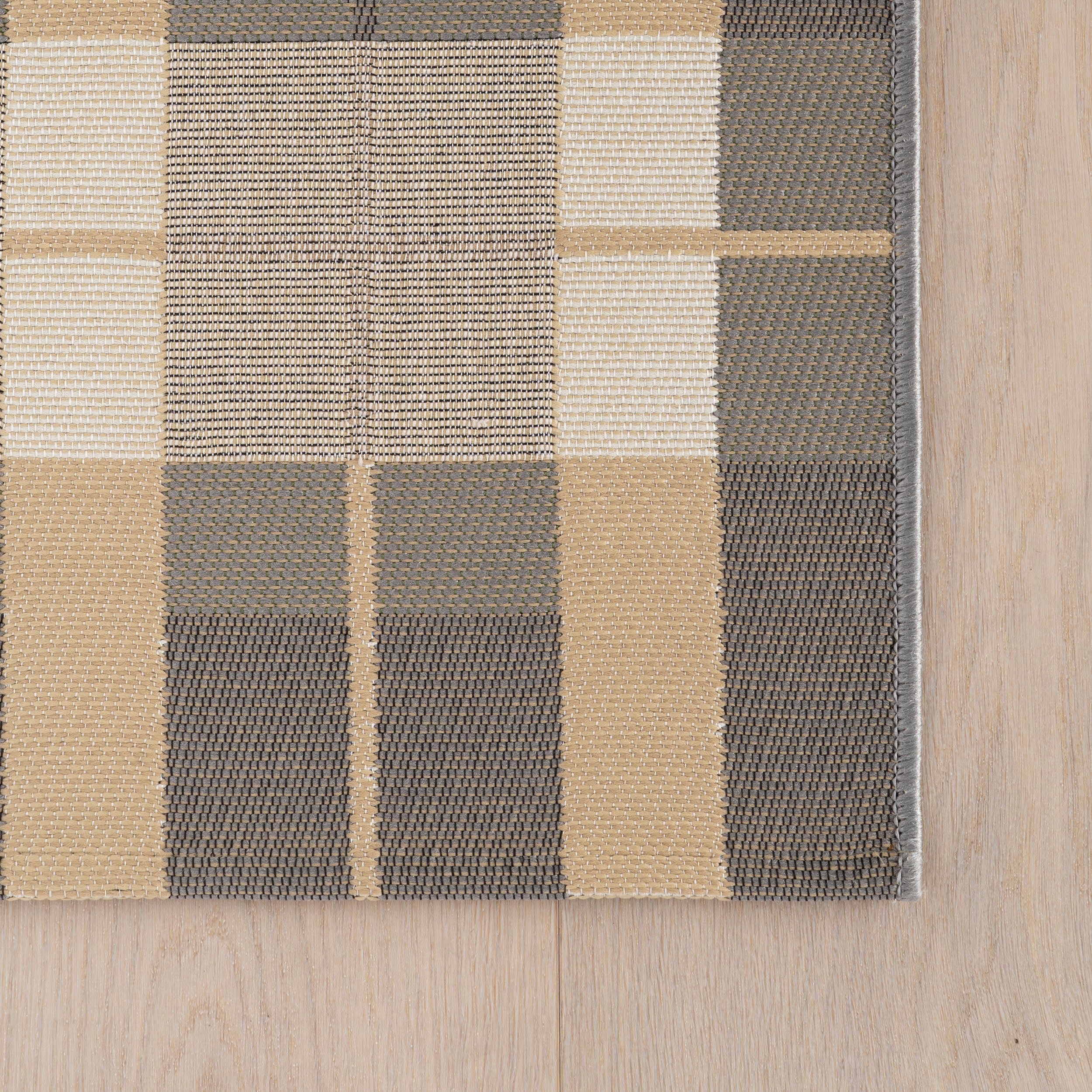 Sundara Modern Plaid Indoor/Outdoor Rug | Blue