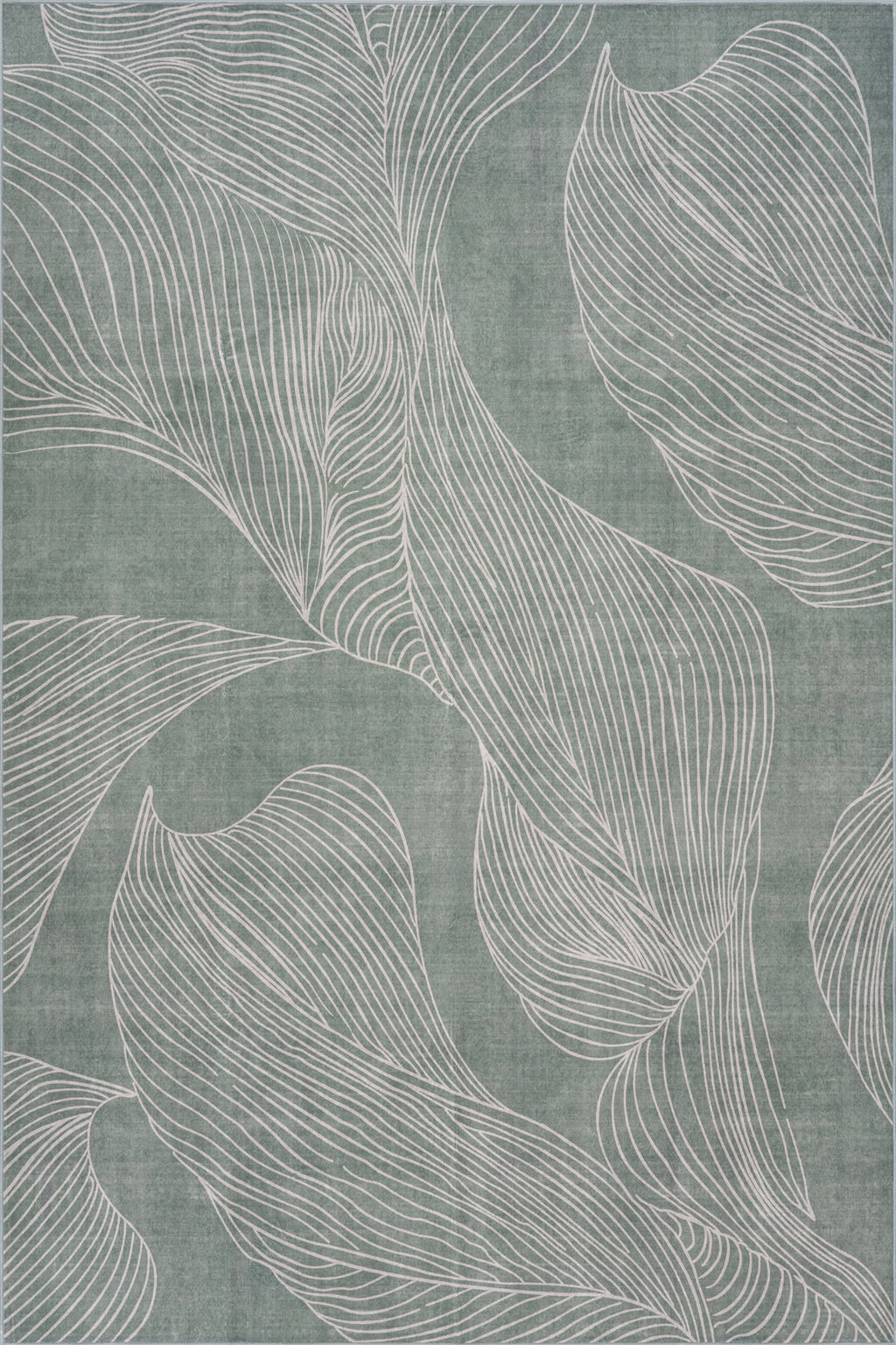 Cenavi Coastal Washable Rug | Green