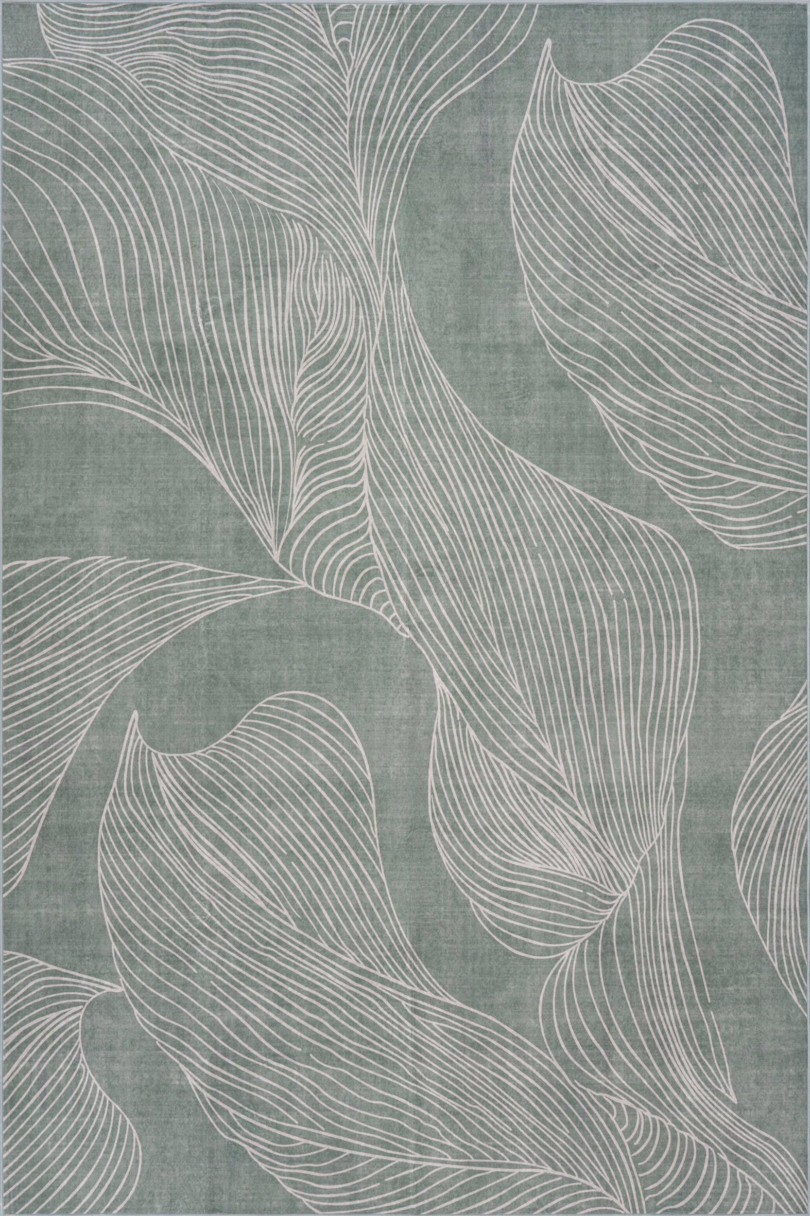 Cenavi Coastal Washable Rug | Green