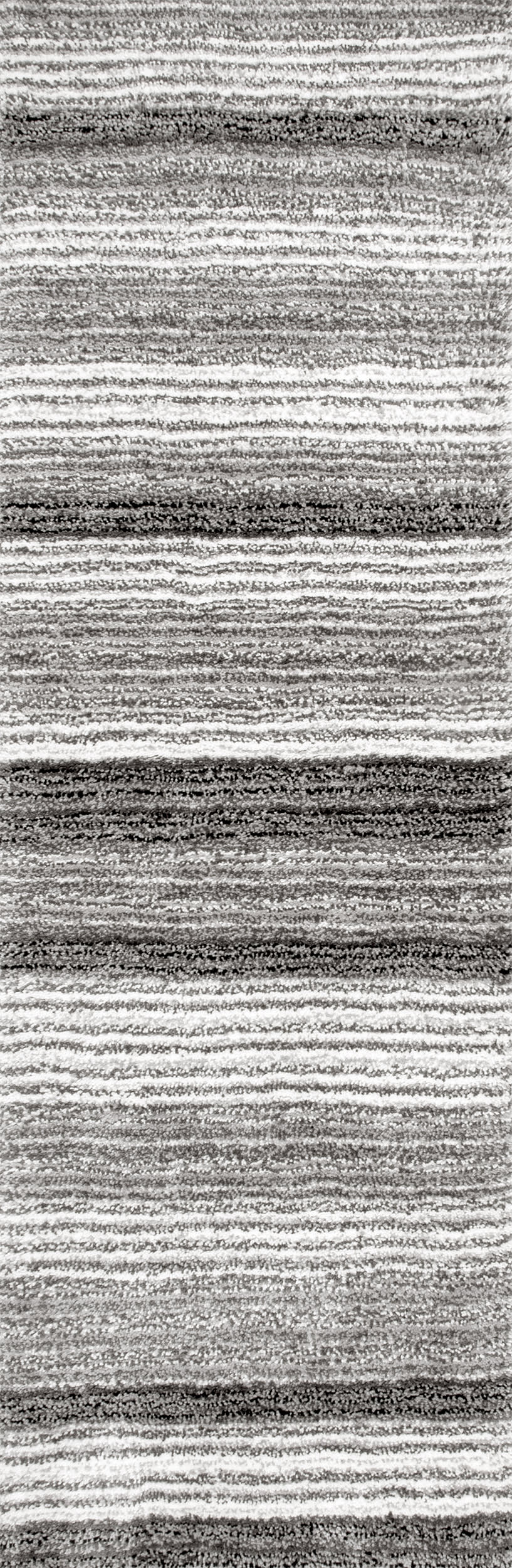 Striped Shaggy Rug | Grey Multicolor