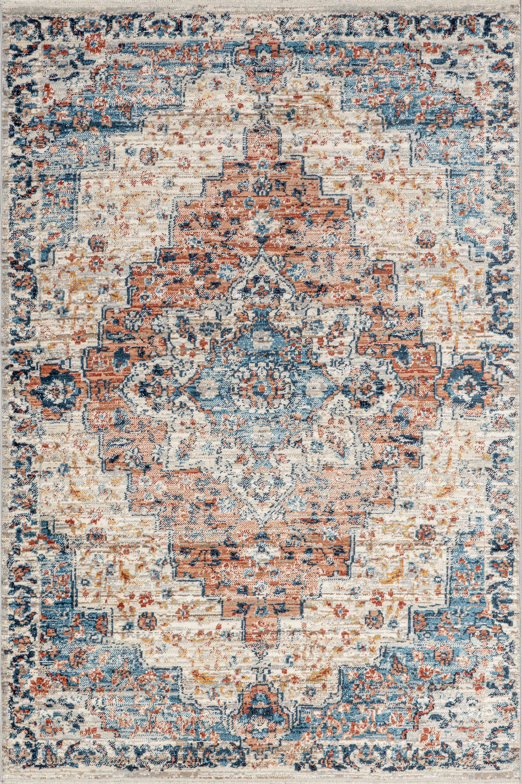 Dallas Vintage Medallion Rug | Rust Main image