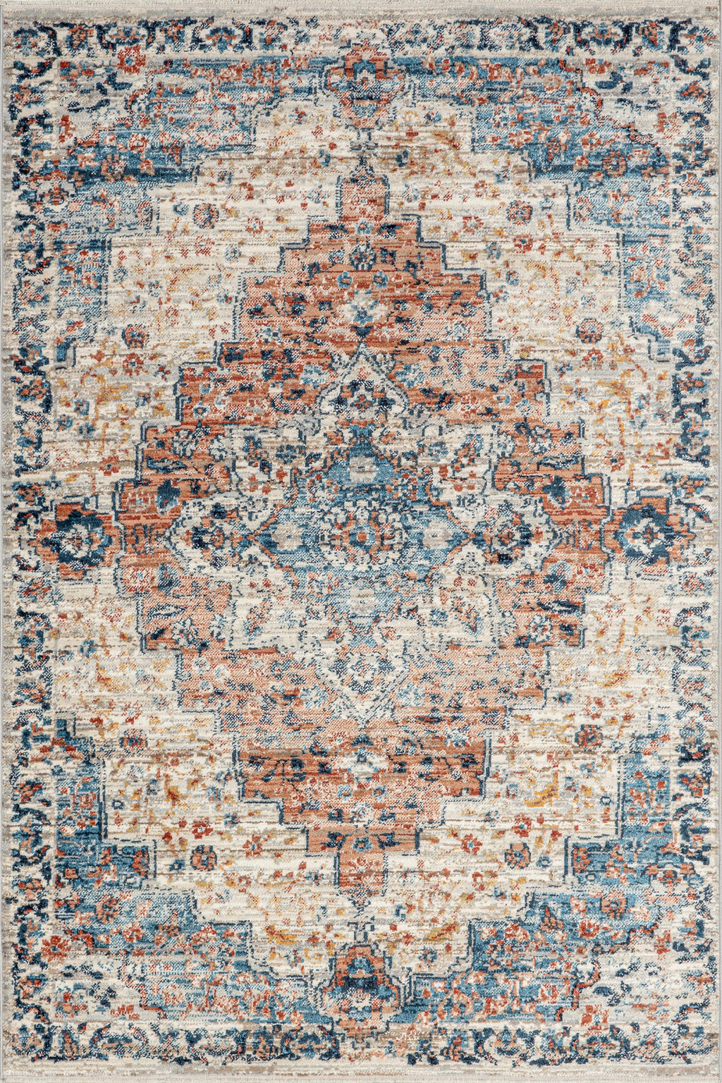 Dallas Vintage Medallion Rug | Rust