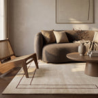 Nile Bordered Wool-Blend Rug | Tan