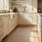 Nouran Modern Geometric Washable Rug | Brown
