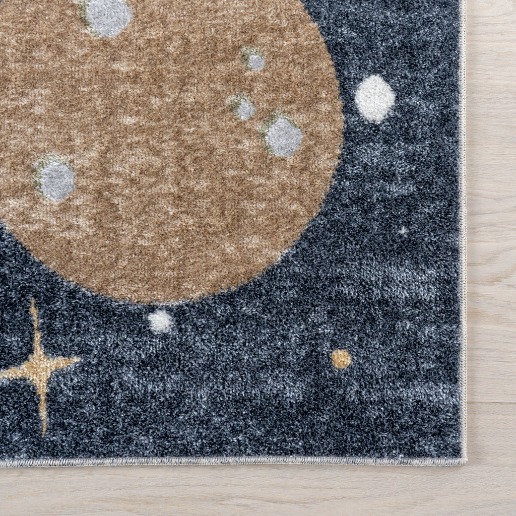 Scottie Kids Outerspace Washable Rug | Beige