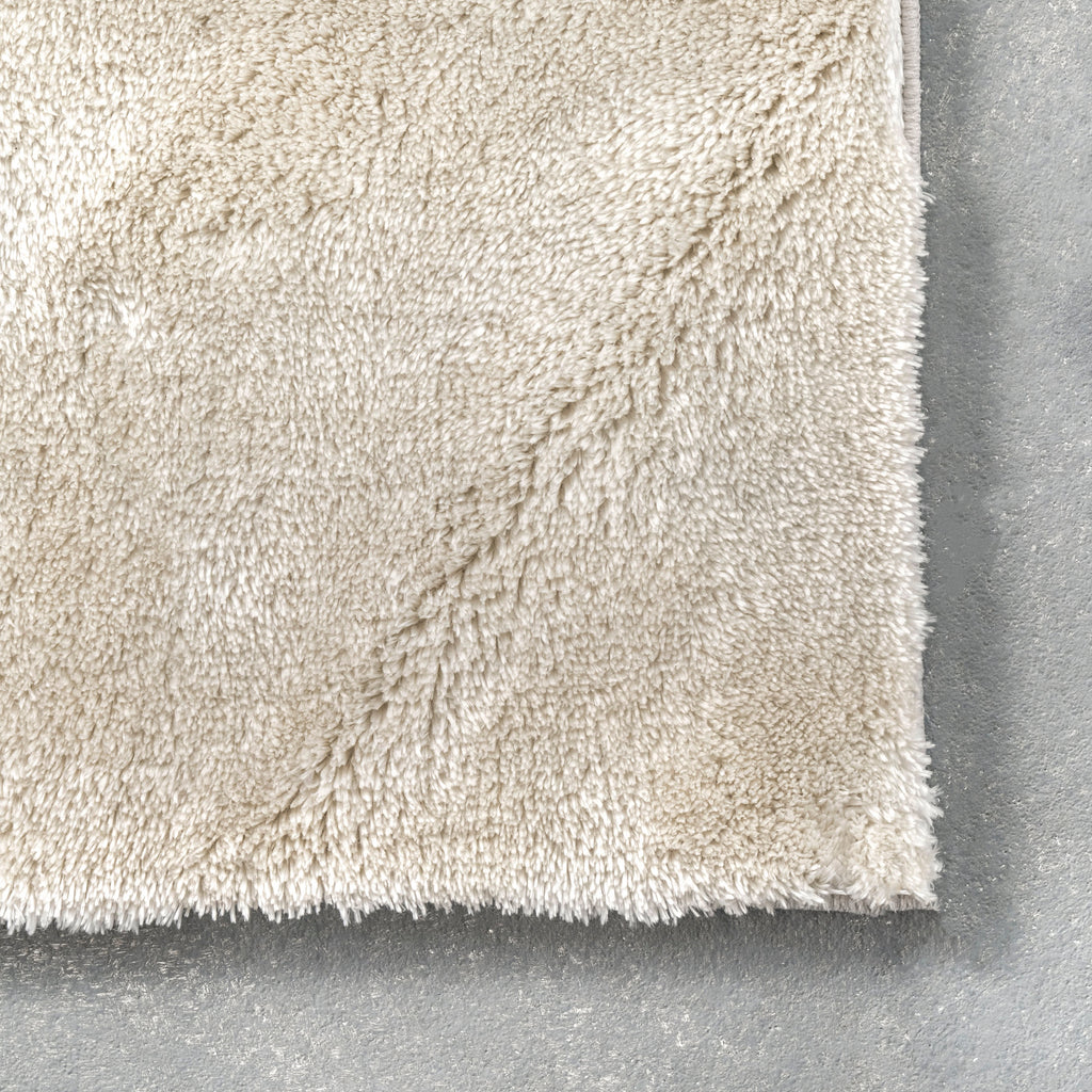 Washable Solid Shag Rug | Cream