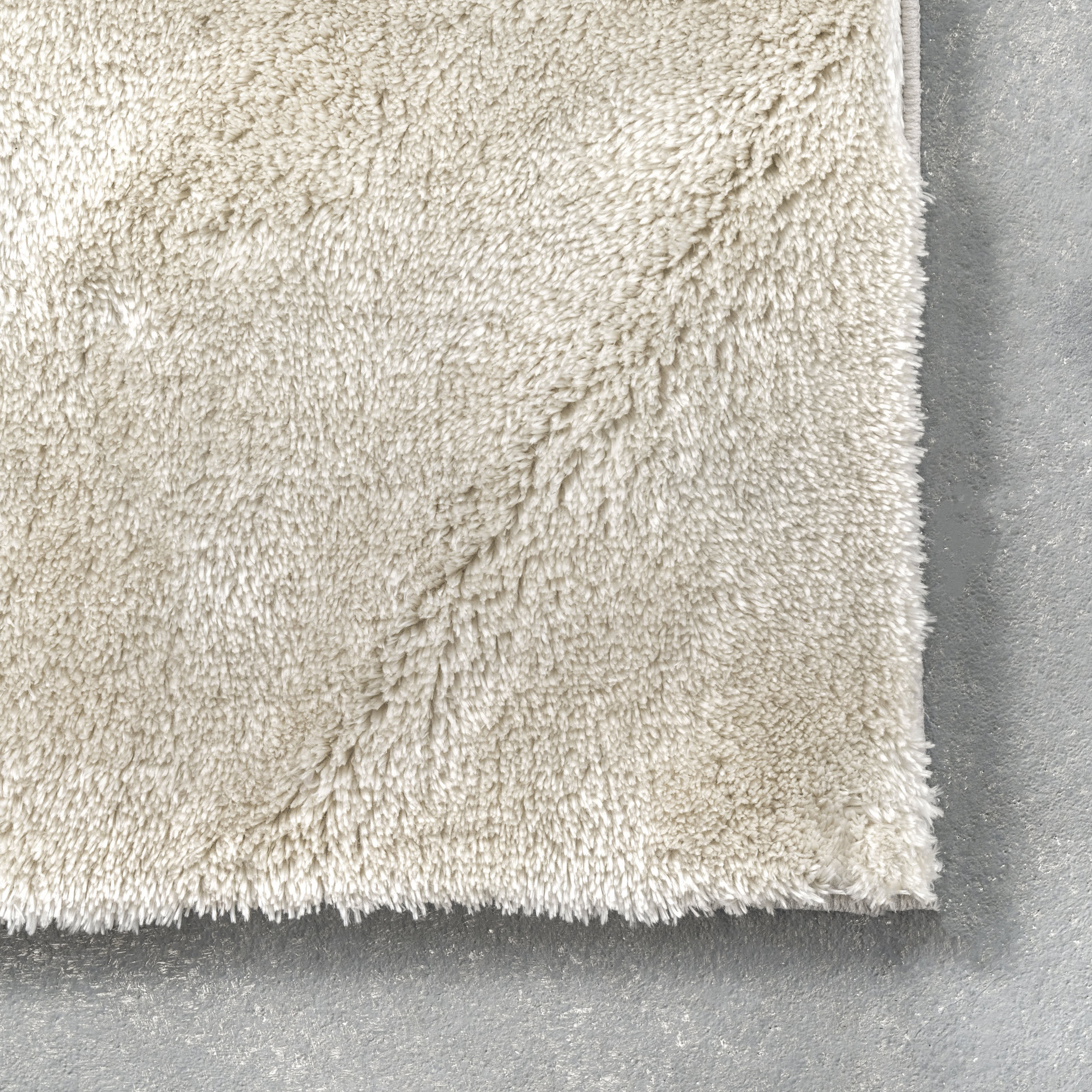 Washable Solid Shag Rug | Cream