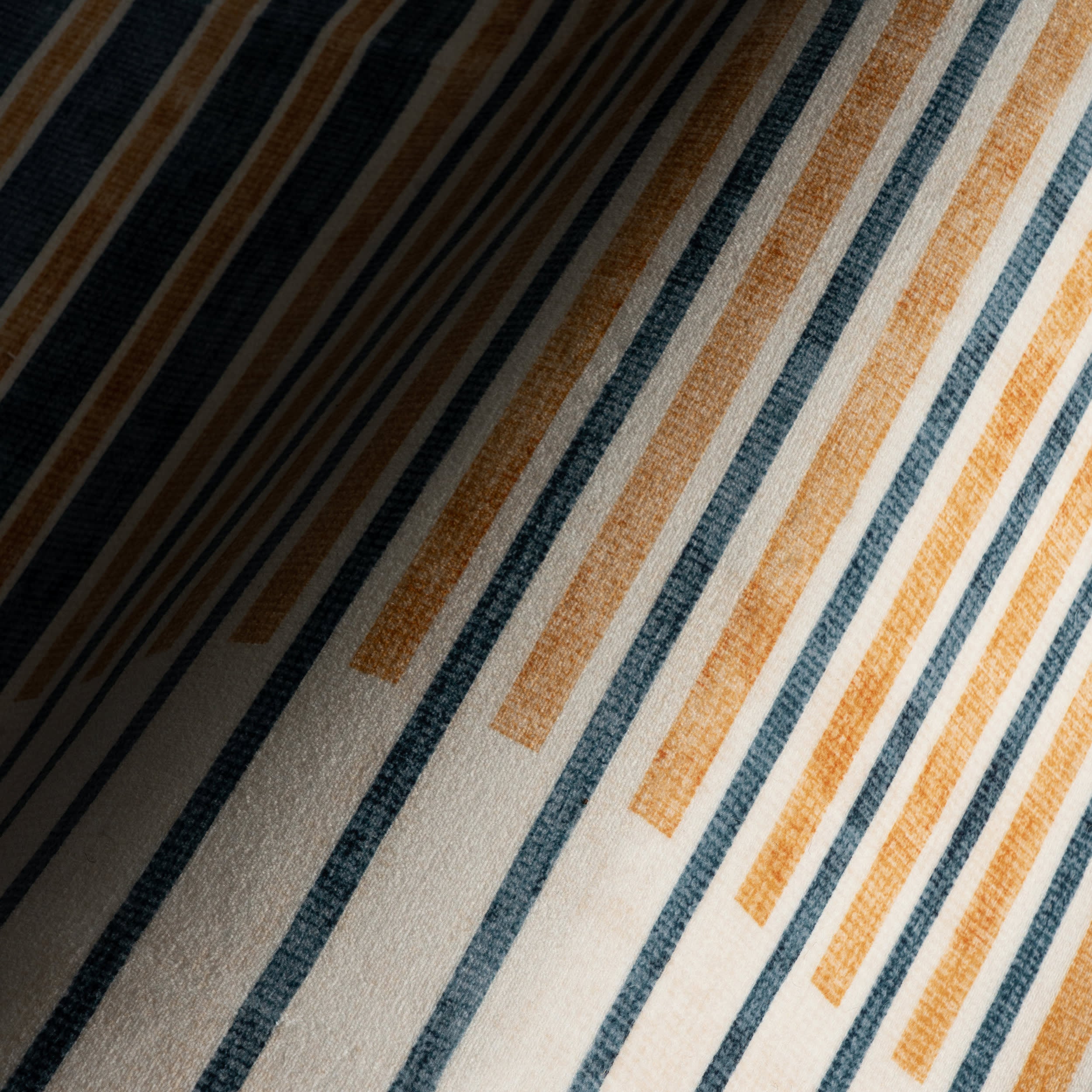 Mauzi Modern Striped Washable Rug | Golden