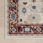 Anabelle Floral Medallion Washable Rug | Multicolor