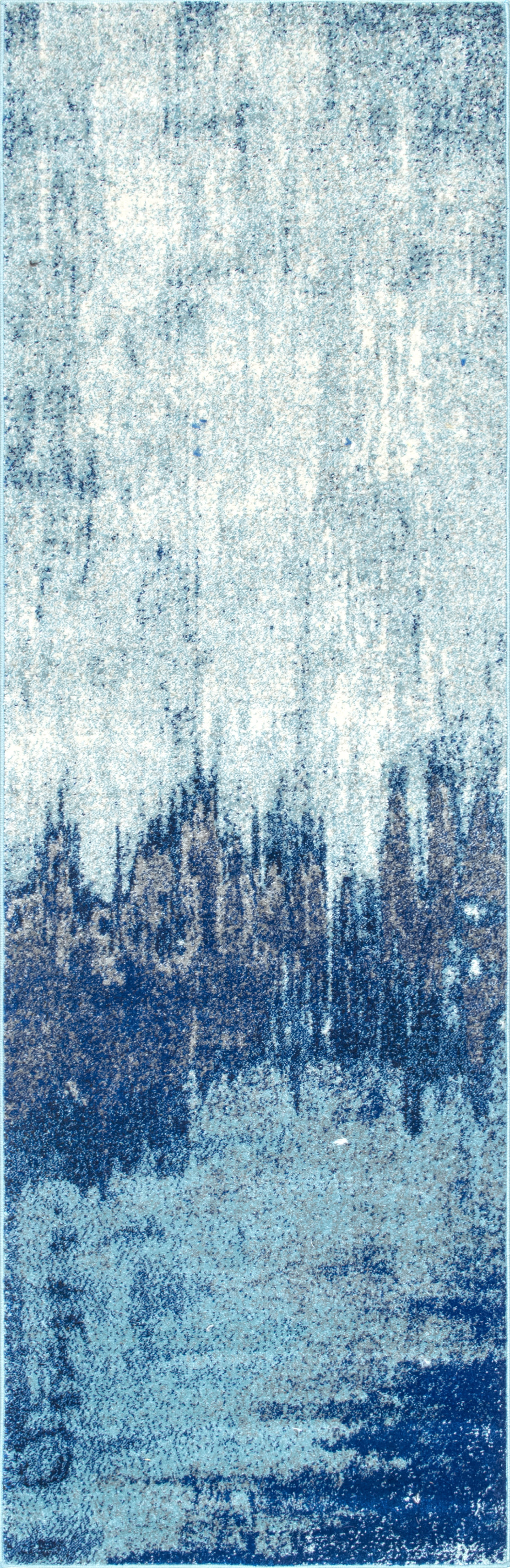 Abstract Rainfall Rug | Blue Main image
