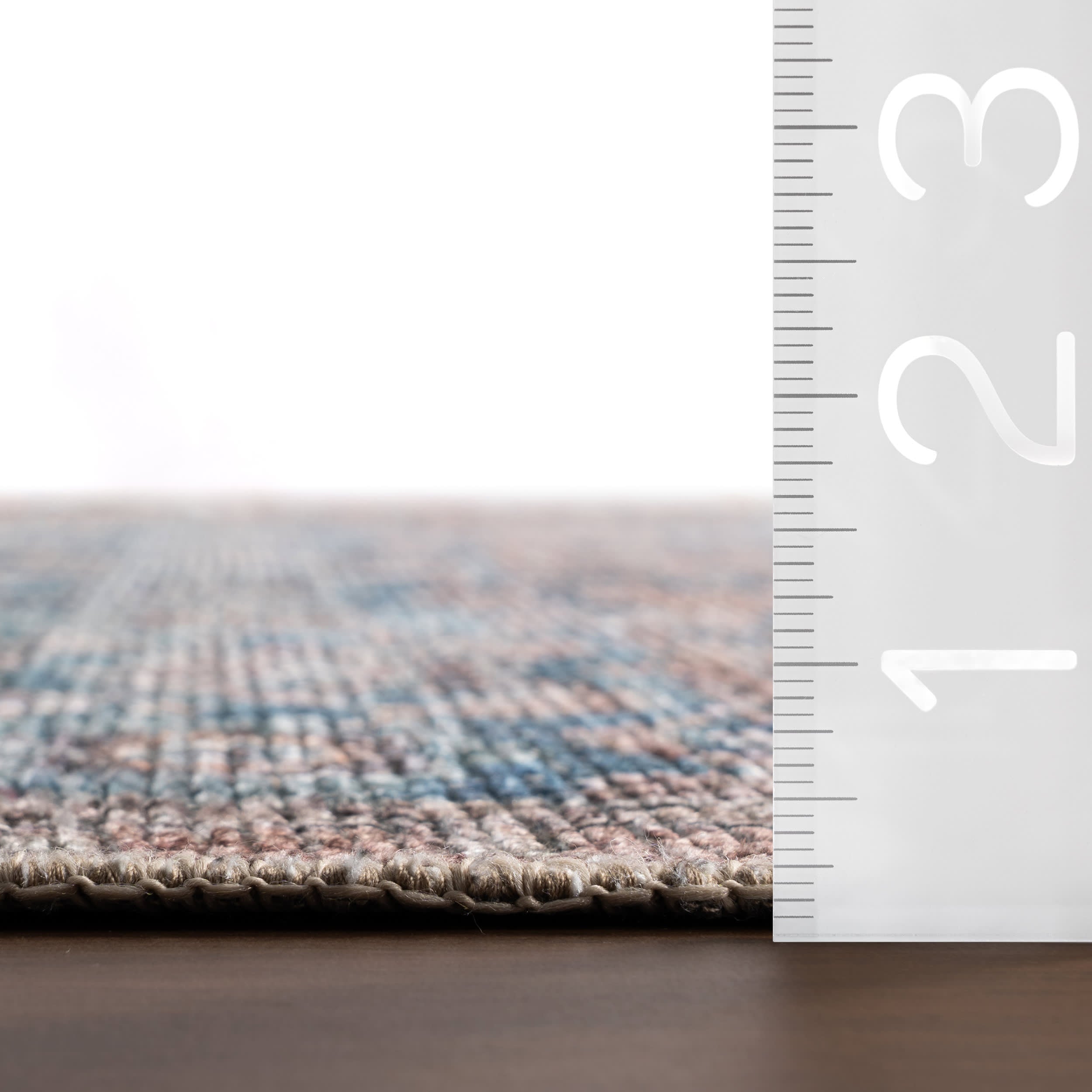 Ethellie Vintage & Distressed Washable Rug | Blue