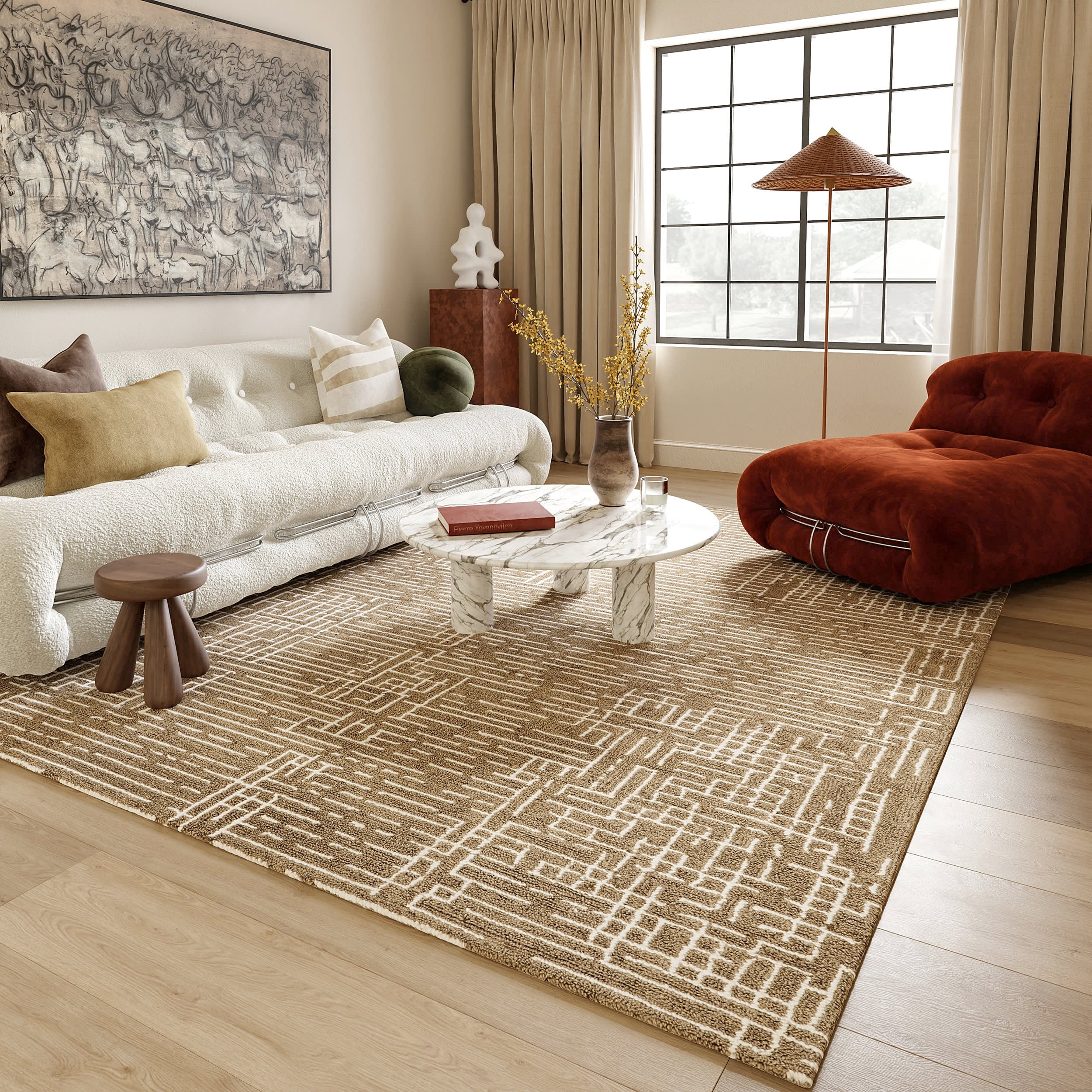 Hive Jute and Wool Rug | Natural Secondary image