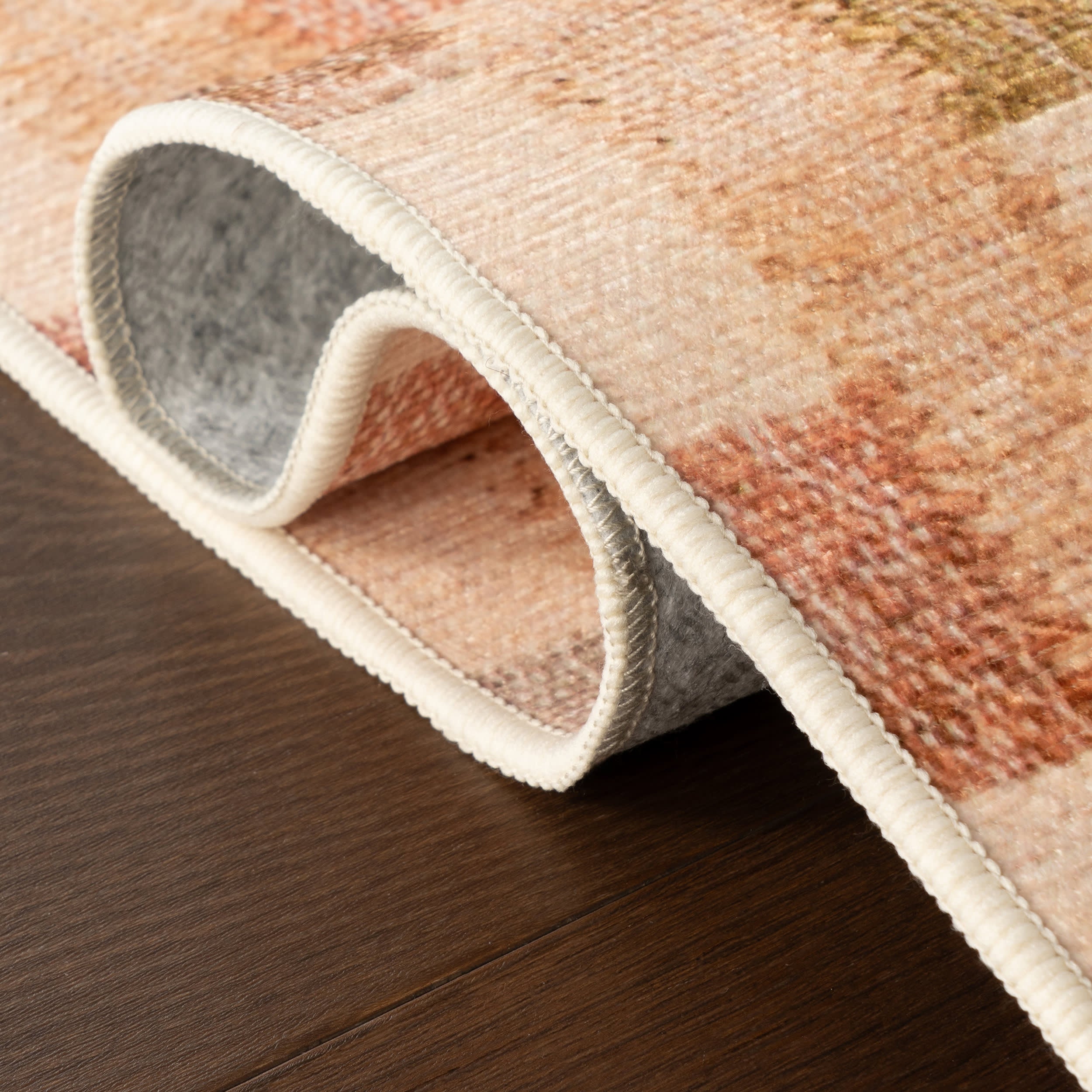 Virey Bohemian Geometric Washable Rug | Multicolor Image secondaire du produit