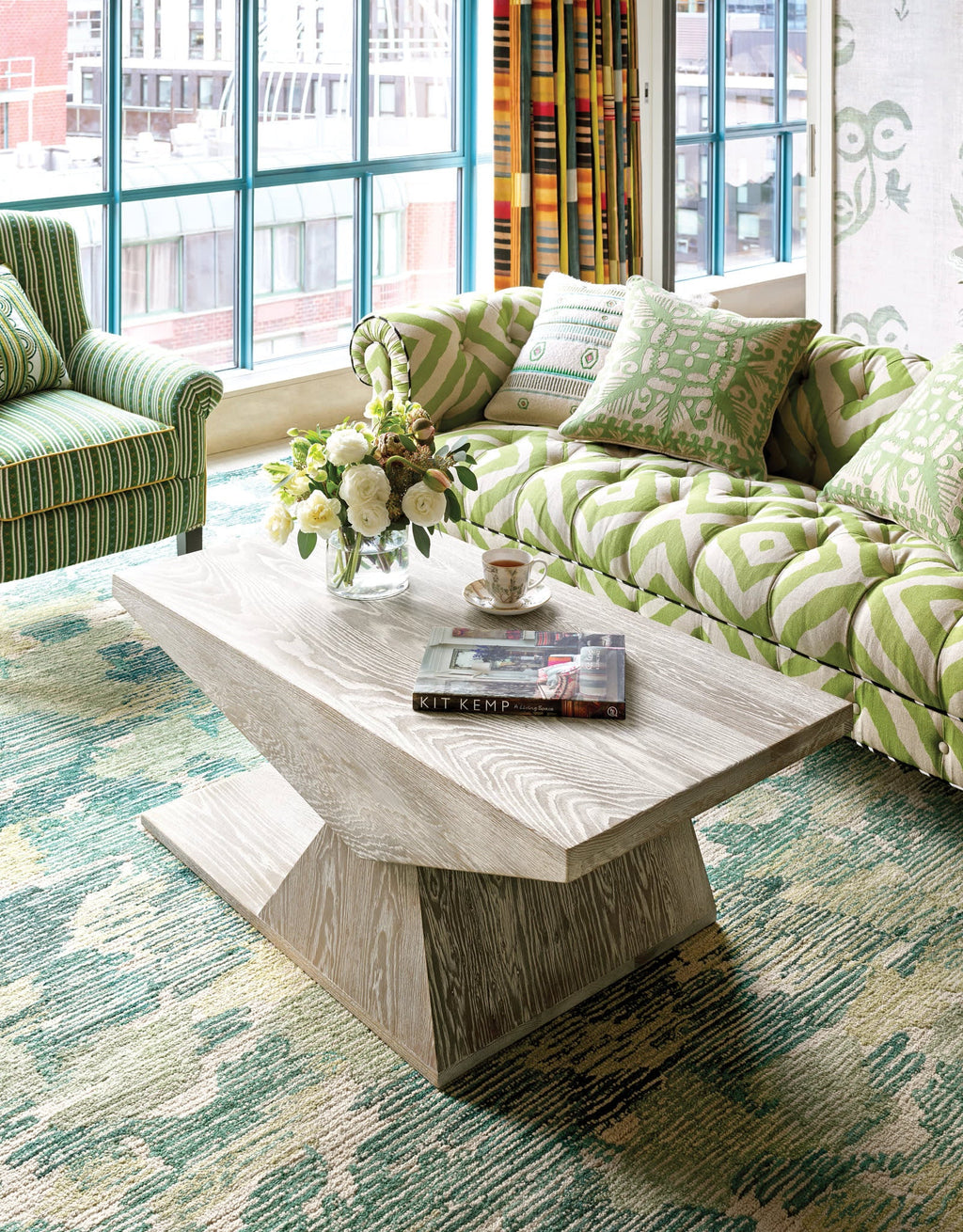 Ladycross Hand Hooked Wool Rug | Green