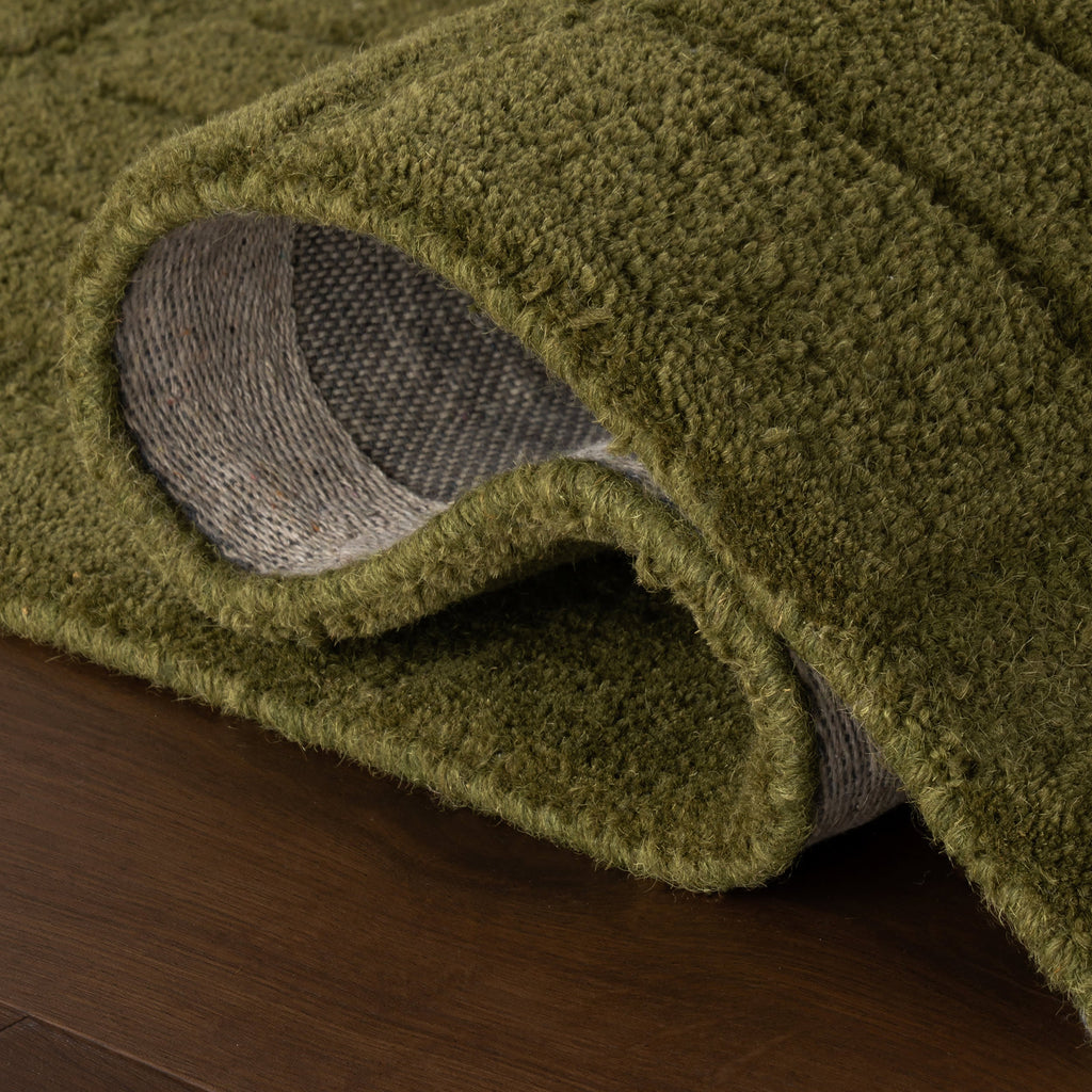 Avela Textured Abstract Rug | Green