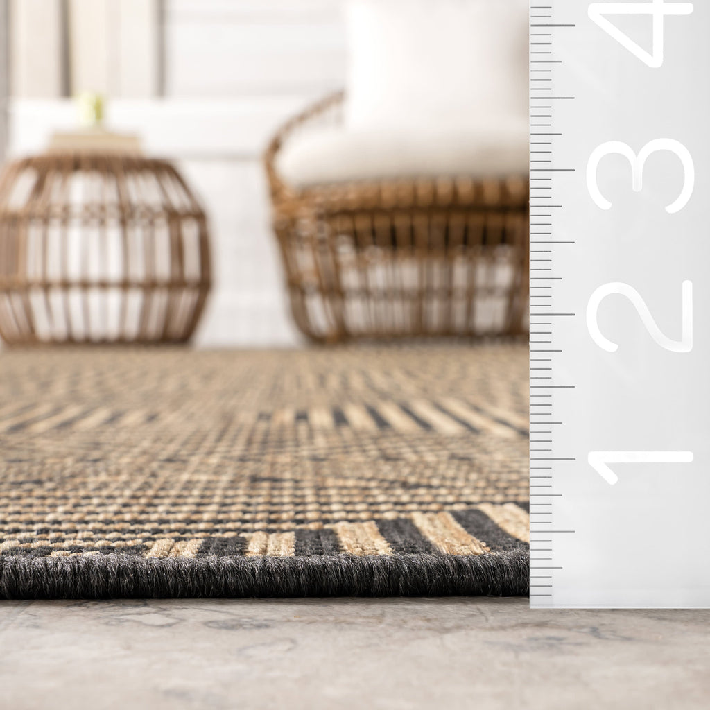 Greek Tiles Indoor/Outdoor Rug | Charcoal