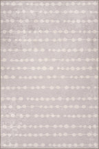 Valti Bohemian Polka Dot Washable Rug | Grey