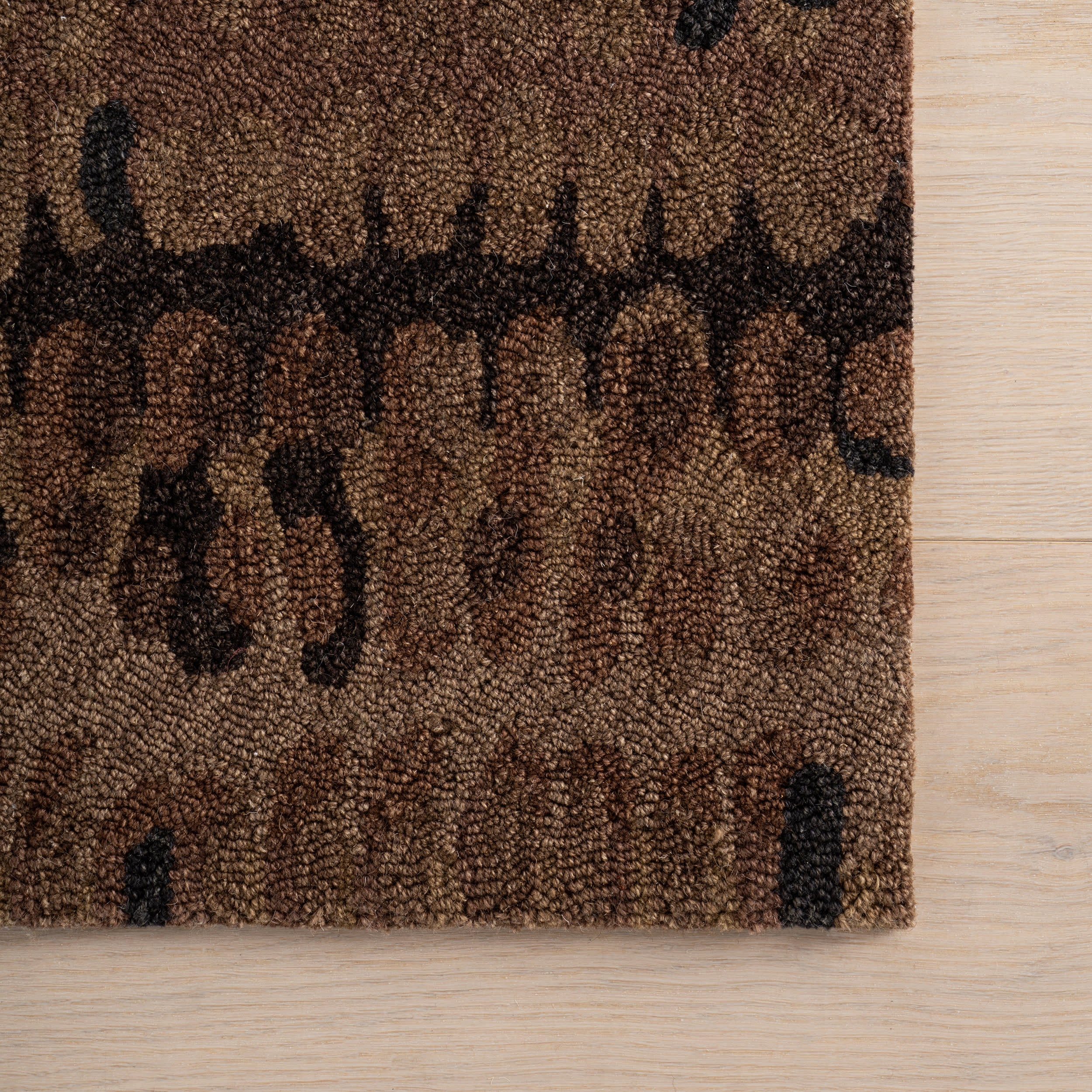Paint Chip Hand Micro Hooked Wool Rug | Bark